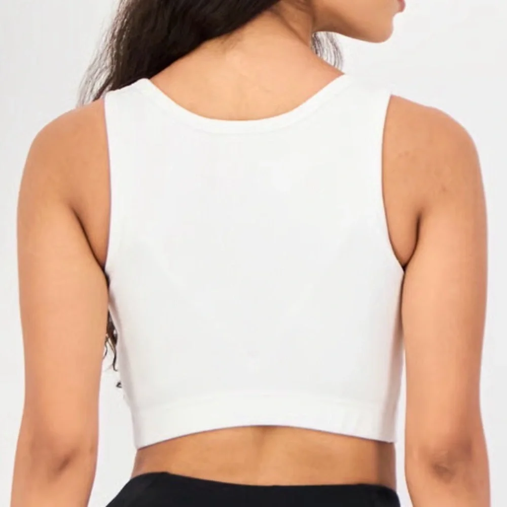 Reebok x Victoria Beckham Cropped Ribbed Tank Top White Size XS - Picture 2 of 10